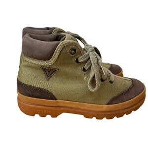 Guess Sneaker Boots Womens 5.5 Canvas Gum Base Lace up Vintage 90’s